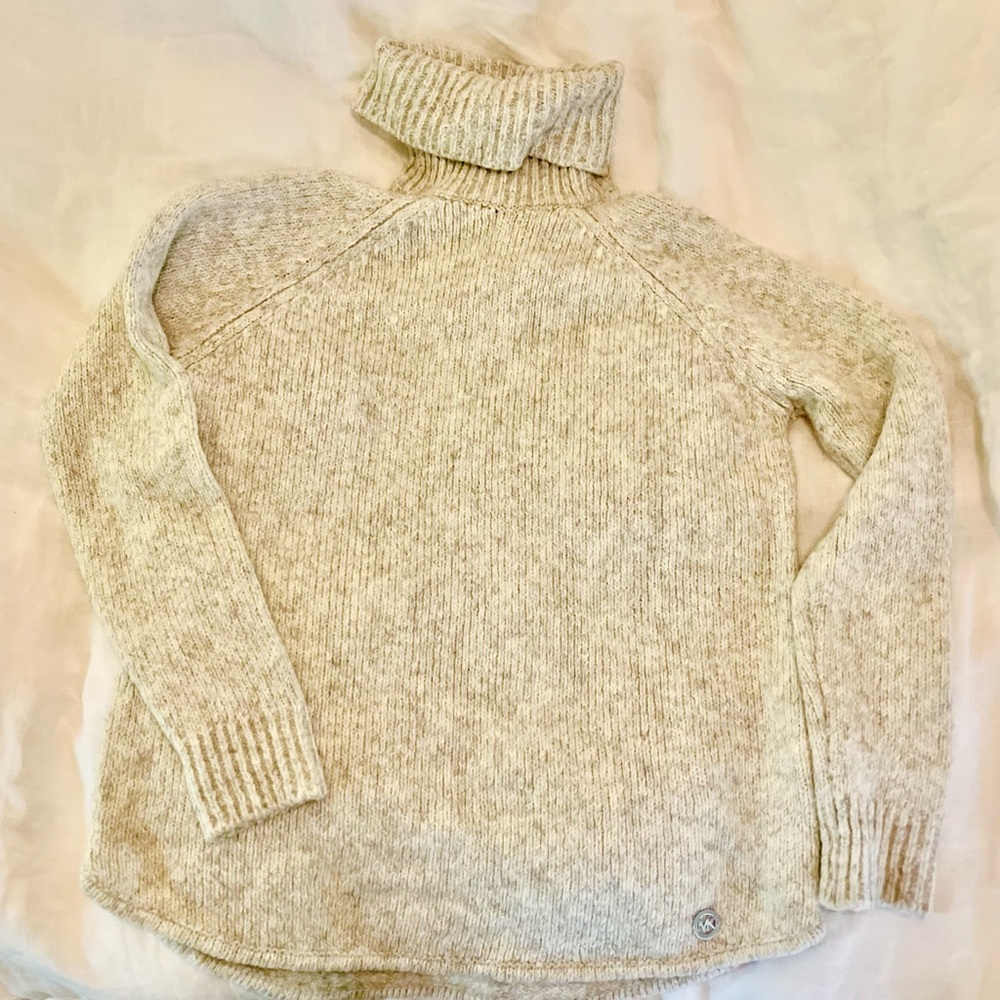 Michael Kors oatmeal turtleneck sweater